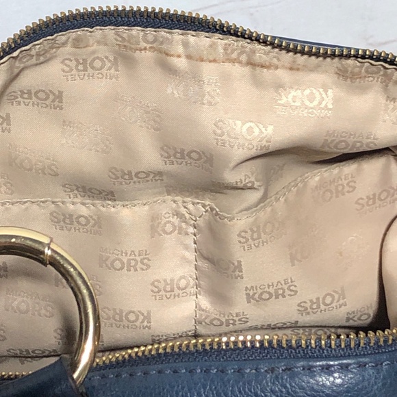 Michael Kors Fulton Navy Leather Hobo - Picture 9 of 16